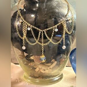 🌞Choker with Crystal dangles